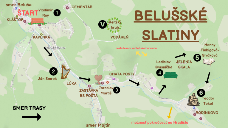 kreslená mapa